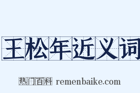 王松年近义词是什么意思的图片